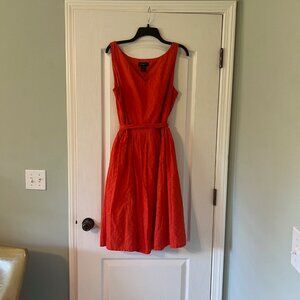 Ann Taylor Orange A-Line Dress Size 16